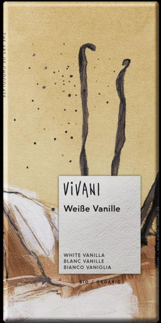 Biela jemná čokoláda s vanilkou BIO 80g Vivani