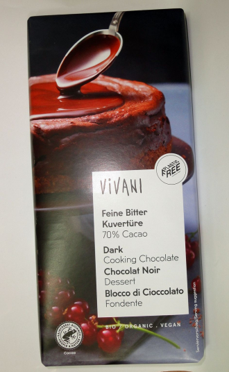 Horká čokoláda na varenie 70% kakaa, BIO 200g Vivani
