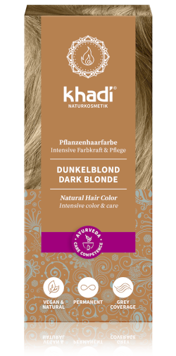 Khadi rastlinná farba na vlasy TMAVÁ BLOND 100g